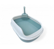 Туалет-лоток с лопаткой, малый, 39,5×29×13,3 см, Китай (43576)