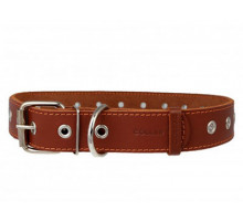 Ошейник "Collar" безразмерный, 25 мм × 60 см, 0244, чёрный, коричневый (43074)