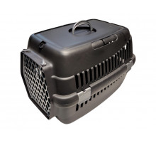 Переноска-бокс для кошек и собак, малая, 48×29×32 см, чёрная, Турция (43389)
