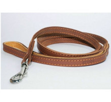 Поводок для собак одинарный, непрошитый «Collar» 0473, 20 мм × 122 см, чёрный/коричневый (43228)