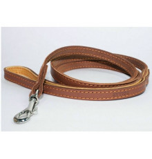 Поводок для собак одинарный, непрошитый «Collar» 0473, 20 мм × 122 см, чёрный/коричневый (43228)