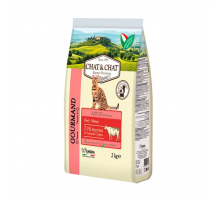 Chat&Chat Adult Gourmand Beef — сухой корм для взрослых кошек с говядиной, 2 кг