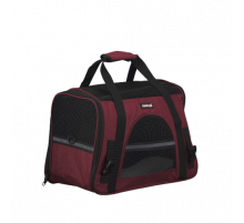 AnimAll мягкая сумка-переноска для кошек и собак, бордовая, 48×25×33 см