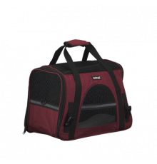 AnimAll мягкая сумка-переноска для кошек и собак, бордовая, 48×25×33 см