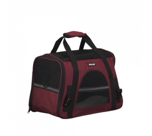 AnimAll мягкая сумка-переноска для кошек и собак, бордовая, 48×25×33 см
