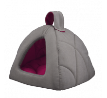 AnimAll Silver лежак-домик для кошек и собак, серо-розовый, 39×39×36 см
