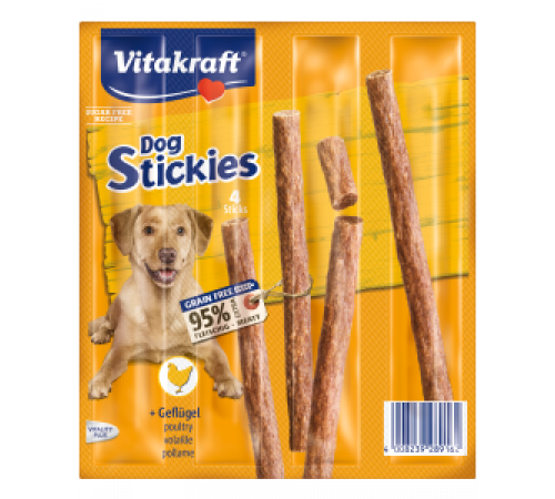 Dog Stickies + Geflügel, 4 шт / 44 г