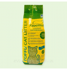 Соевый наполнитель Хвостик Мята, 3 кг — биоразлагаемый, комкующийся