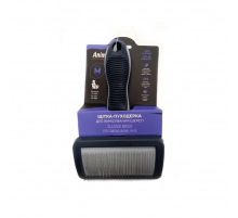 Щетка-пуходерка для животных «AnimAll Brush-Fluffer», прямоугольная, M (184×100×40 мм)