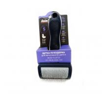 Щетка-пуходерка для животных «AnimAll Brush-Fluffer», прямоугольная, S (174×80×40 мм)