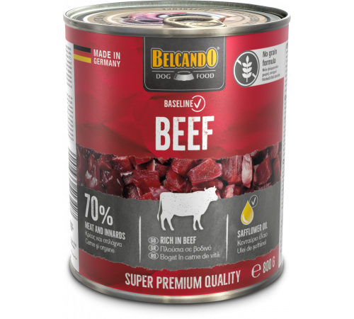 Belcando Baseline Rind — влажный корм для собак, без зерна, 800 г