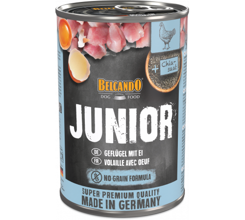 Belcando Quality Selection Junior — влажный корм для щенков, 400 г, с мясом птицы и яйцом