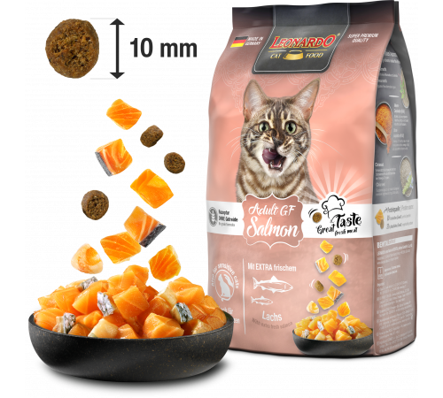 Leonardo Adult GF Salmon — корм для взрослых кошек, 1,8 кг