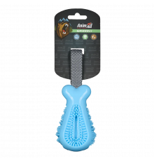 Игрушка для собак AnimAll GrizZzly «Куриная ножка» с пищалкой, синяя, 25×7,2×5,8 см