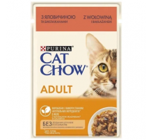 Влажный корм для кошек Purina Cat Chow Adult с говядиной и баклажаном 85 г