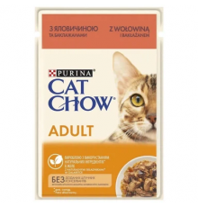 Влажный корм для кошек Purina Cat Chow Adult с говядиной и баклажаном 85 г
