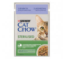 Влажный корм для кошек Purina Cat Chow Adult с ягнёнком и зелёной фасолью 85 г