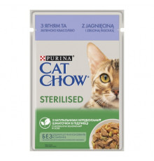Влажный корм для кошек Purina Cat Chow Adult с ягнёнком и зелёной фасолью 85 г