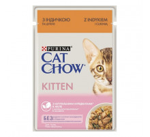 Влажный корм для котят Purina Cat Chow Kitten с индейкой и тыквой 85 г