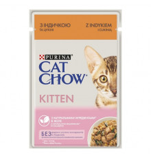 Влажный корм для котят Purina Cat Chow Kitten с индейкой и тыквой 85 г