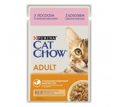 Влажный корм для кошек Purina Cat Chow Adult с лососем и горохом 85 г