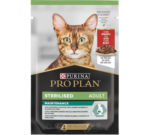 Влажный корм для кошек Purina Pro Plan Sterilised с говядиной 85 г