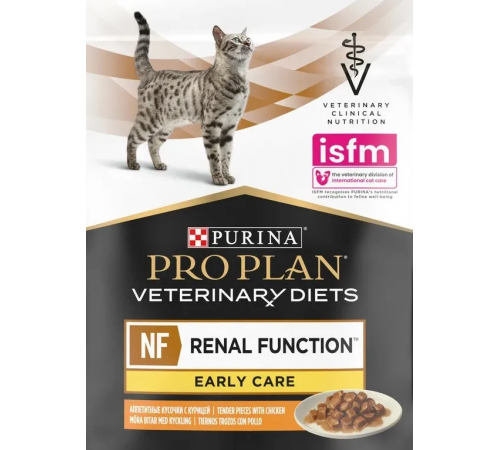 Влажный диетический корм для кошек Purina Pro Plan Veterinary Diets NF Renal Function Advanced Care с курицей 85 г
