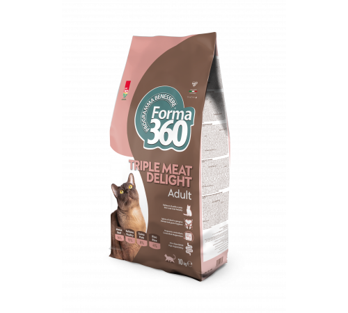 Forma 360 Полнорационный корм для взрослых кошек говядина, птица, свинина 10 кг