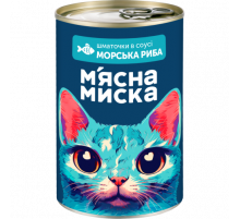 Мясная миска кусочки в соусе с рыбой для взрослых кошек 415 г