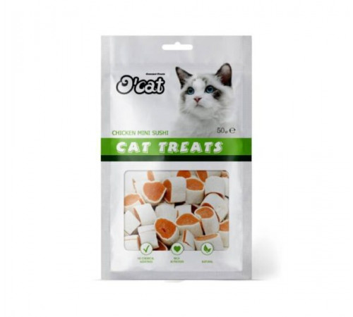 O'Cat Chicken Mini Sushi лакомство для кошек с курицей 50 г
