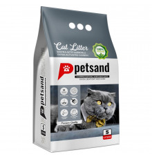 PetSand комкующийся наполнитель для кошачьего туалета с активированным углем 5 л