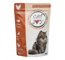 CAT JOY влажный корм для взрослых кошек с курицей и печенью в соусе 85 г