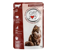 CAT JOY влажный корм для кошек с говядиной в соусе 85 г