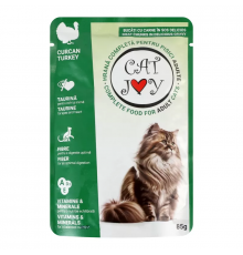 CAT JOY влажный корм для кошек с индейкой в соусе 85 г