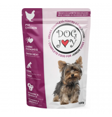 DOG JOY влажный корм для щенков с курицей в соусе 100 г