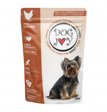 DOG JOY влажный корм для взрослых собак с курицей в соусе 100 г