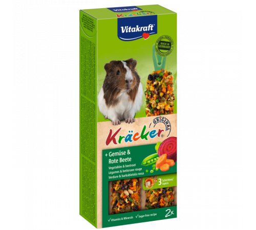 Vitakraft Kräcker® + овощи и свёкла для морских свинок (2 шт / 112 г)