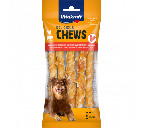 Vitakraft DELI CHEWS Kaurollen mit Huhn M жевательные роллы с курицей для собак 5 шт