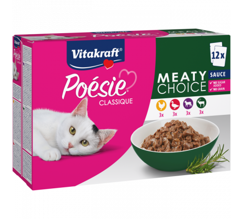 Poésie® Classique Multipack Meaty Choice влажный корм для взрослых кошек 12 × 85 г