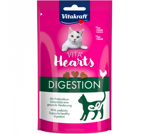 Vitakraft Vita Hearts Digestion с курицей лакомство для кошек 40 г