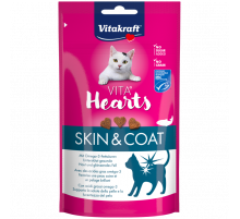 Vitakraft Vita Hearts Skin & Coat с лососем лакомство для кошек 40 г