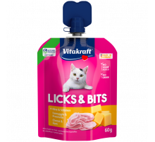 Vitakraft Licks & Bits с сыром лакомство для кошек 60 г