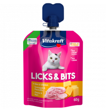 Vitakraft Licks & Bits с сыром лакомство для кошек 60 г