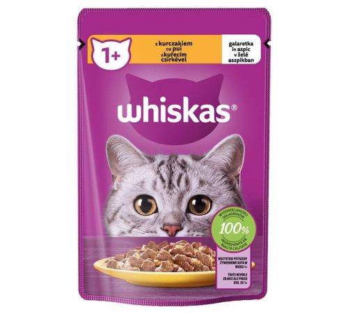 WHISKAS Курица в желе 85 г
