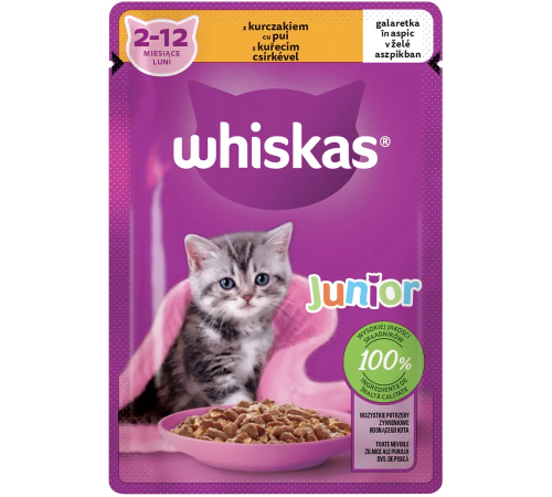 WHISKAS Junior Курица 85 г
