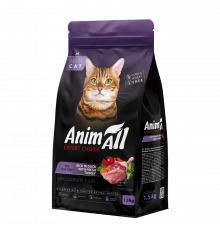 AnimAll Expert Choice Adult Cat со свежей индейкой и уткой, 1.5 кг