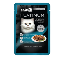 AnimAll Platinum с треской и травами в соусе, 85 г
