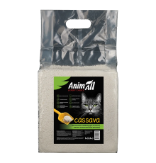 AnimAll Cassava Classic растительный наполнитель для кошачьего туалета, комкующийся, без аромата, 6 л (2,6 кг)