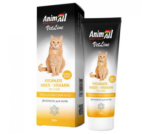 Фитопаста AnimAll VetLine Multivitamin для кошек, 100 г