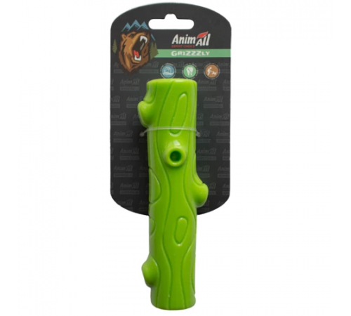 AnimAll GrizZzly Игрушка хрустящая палочка, зеленая